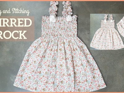 Shirred.Smock Frock Cutting and Stitching in Hindi.Urdu (Baby Frock Design 5)
