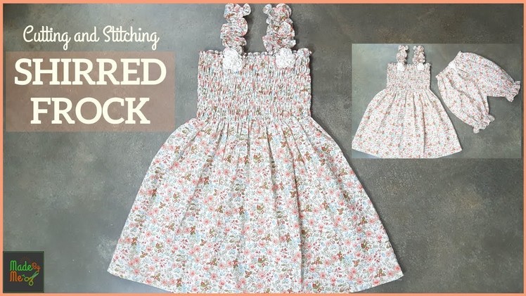 Shirred.Smock Frock Cutting and Stitching in Hindi.Urdu (Baby Frock Design 5)