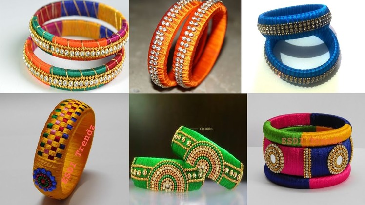 Silk thread bangles latest design collection 2017 | Silk thread jewellery