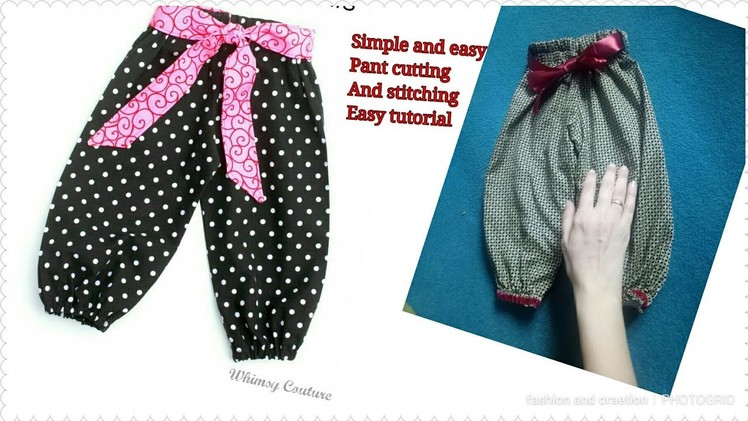 Simple and cute baby trouser cutting and stitching tutorial video trouser cutting and stitching