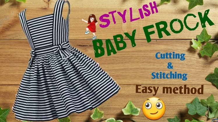 Stylish and new design Baby frock cutting and stitching full tutorial. by simple cutting