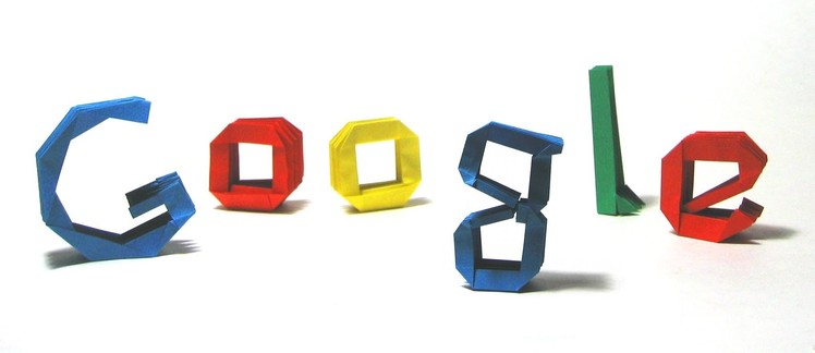 Time Lapse: Folding an Origami Google Doodle designed by Robert J. Lang