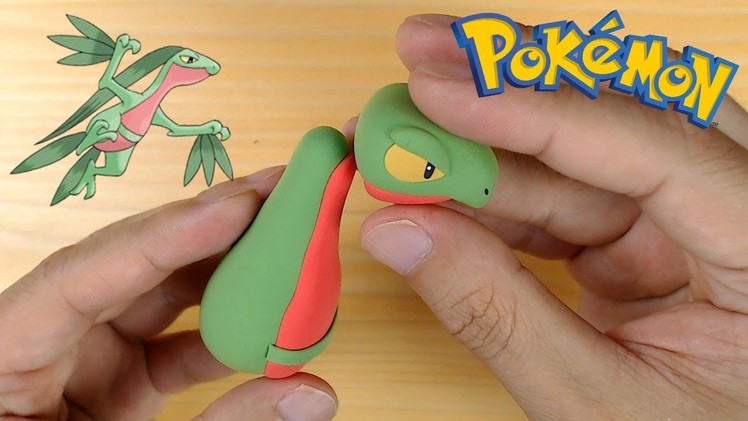 Treecko evolved! Sculpting Grovyle from Pokemon in clay