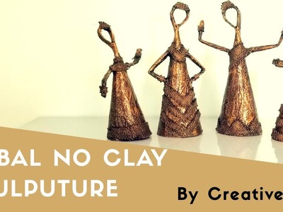 Tribal No Clay Sculpture using Trash. Abstract Sculpture without Clay.(Tribal Dolls)