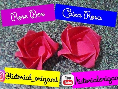 Tutorial Origami: Caixa Rosa.  Rose Box
