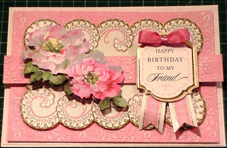 125. Cardmaking Tutorial: Anna Griffin Traditional Pretty Pink Floral Card