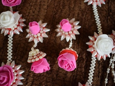 Artificial Flower Jewellery- Earings for dohale jevan or haldi