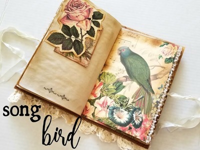 Bird Junk Journal - Calico Collage Song Bird - July Design Team Project