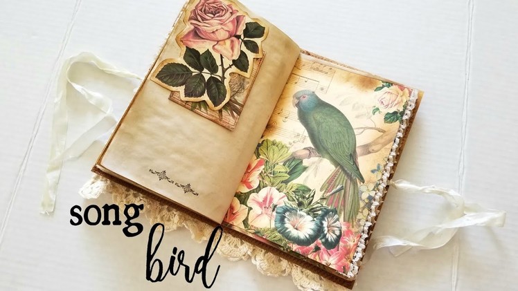 Bird Junk Journal - Calico Collage Song Bird - July Design Team Project