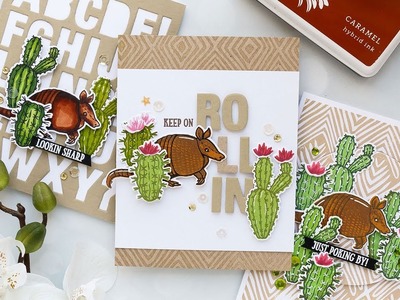 Color Layering Armadillo Cards | Color Layering With Yana
