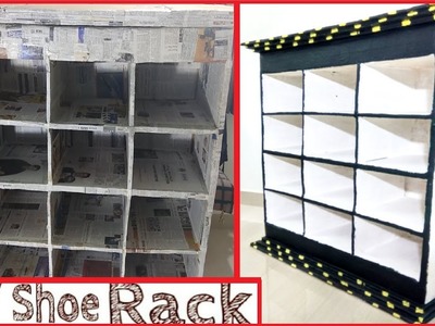 DIY Big Kitchen Storage rack using newspaper - Diy Spice Organiser for Kitchen