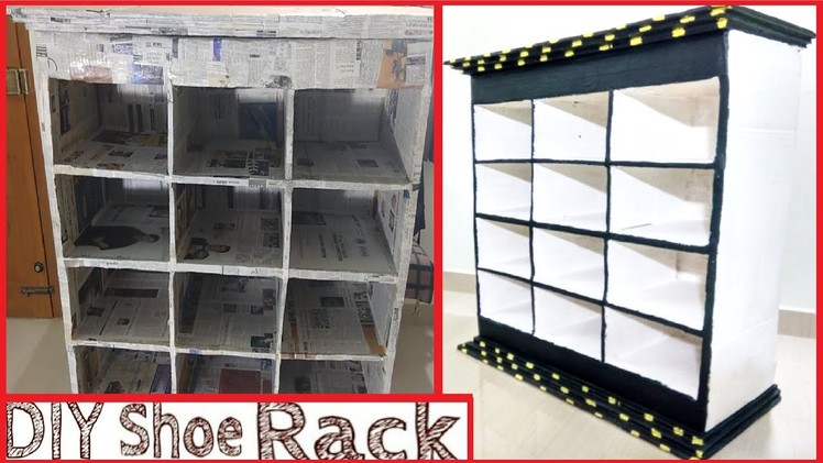 DIY Big Kitchen Storage rack using newspaper - Diy Spice Organiser for Kitchen