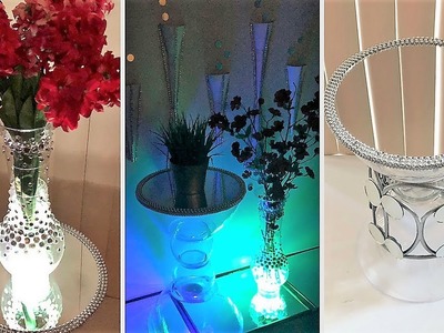 Diy Clear Frosty Vase & Clear Side Table| Simple and Inexpensive!