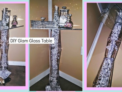 DIY Dollar Tree Decor GLAM GLASS Table - SAFETY Glass