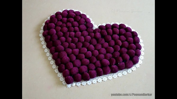 DIY - Door Mat from old clothes | Heart shaped table mat. floor mat | Step by step tutorial