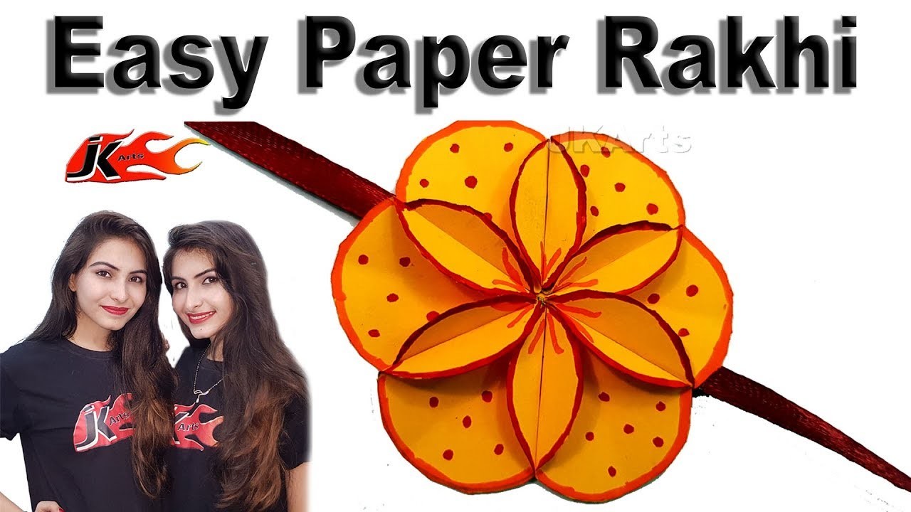 DIY Easy Paper Rakhi for Raksha Bandhan | JK Arts 1401