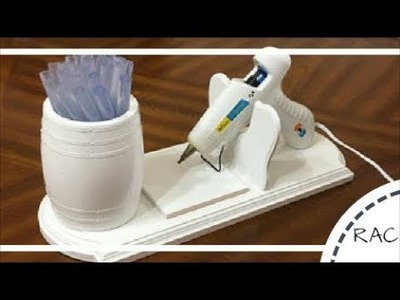 DIY HOT GLUE GUN STAND | BEST OUT OF RECYCLED PLASTIC BOTTLES | Recycled Arts And Crafts-64