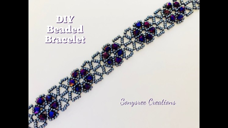 DIY Lacy Beaded Bracelet. How to make beaded bracelet. Easy Tutorial