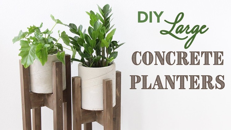 DIY Large Concrete Planters