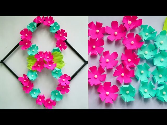 Diy paper flower wall hanging.Simple and beautiful wall hanging.creative Wallhanging KovaiCraft #40