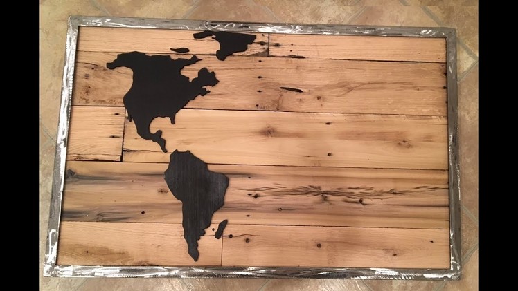 DIY Reclaimed Pallet Wood LED World Map - Part 1