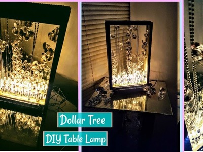 DIY Table Lamp - Dollar Tree Items - Glam