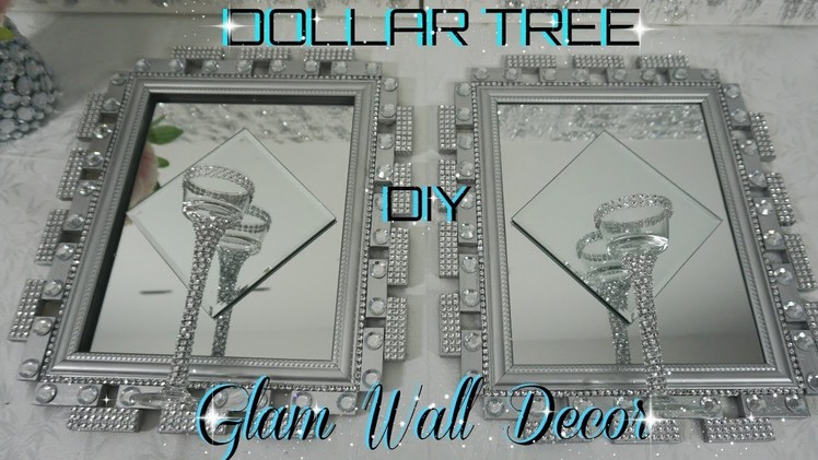 DOLLAR TREE DIY BLING MIRROR WALL SCONCE | DOLLAR STORE GLAM WALL DECOR | DIY HOME DECOR IDEAS 2018