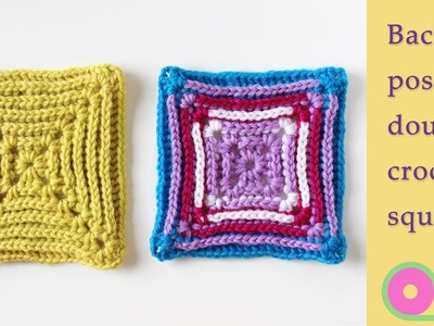 Easy back post double-crochet square
