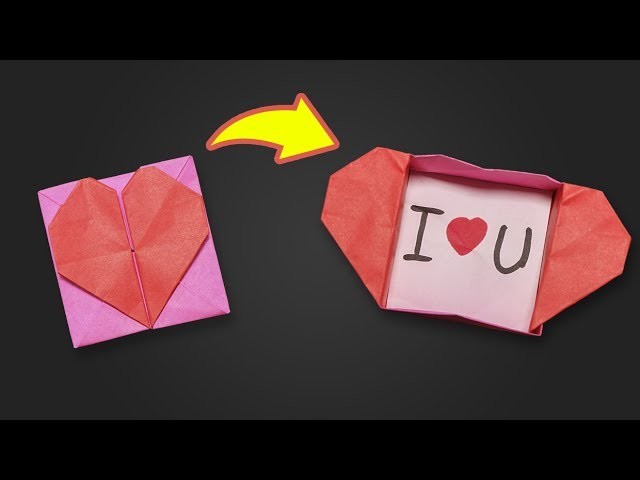 Easy Origami for kids Heart Box & Envelope