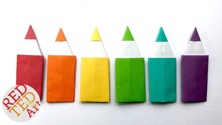 Easy Origami Pencil DIY - Paper Pencil Bookmark DIY