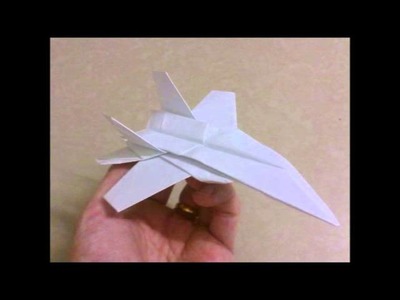 F-18 origami without cutting or gluing