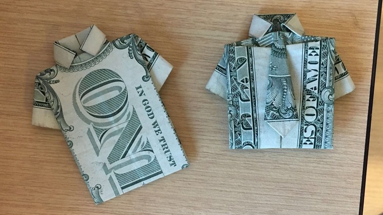 FOLD DOLLAR BILLS INTO SHIRTS