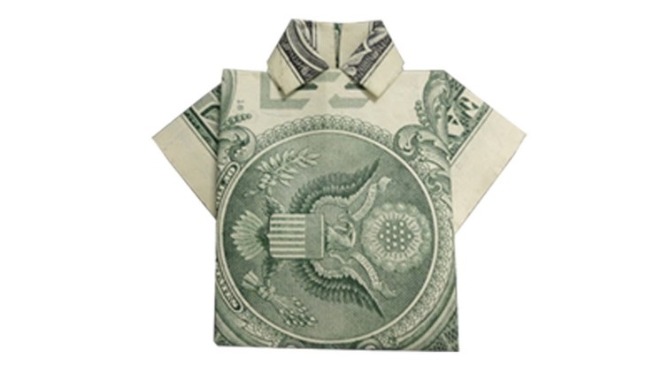How to fold a Money Origami Shirt