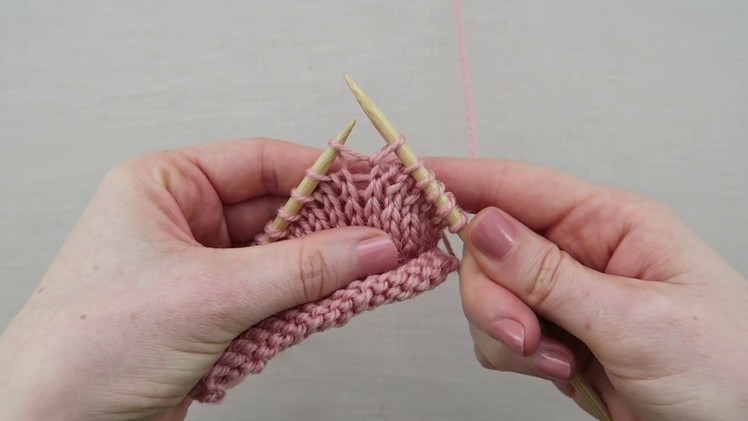 How to increase a stitch several stitches from the edge of your knitting (USA)