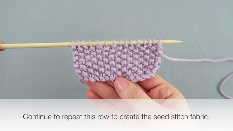 How to knit Seed Stitch (USA)