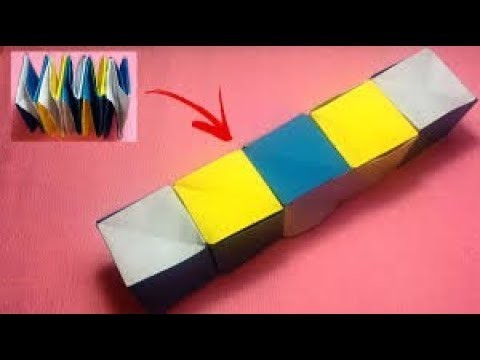 How to make a paper magic spiral cube origami,how to make paper things