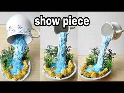 How to make amazing cup waterfall fountain show piece