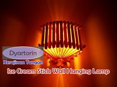 How To Make Ice Cream Stick Wall Hanging Lamp | Popsicle Stick Lamp