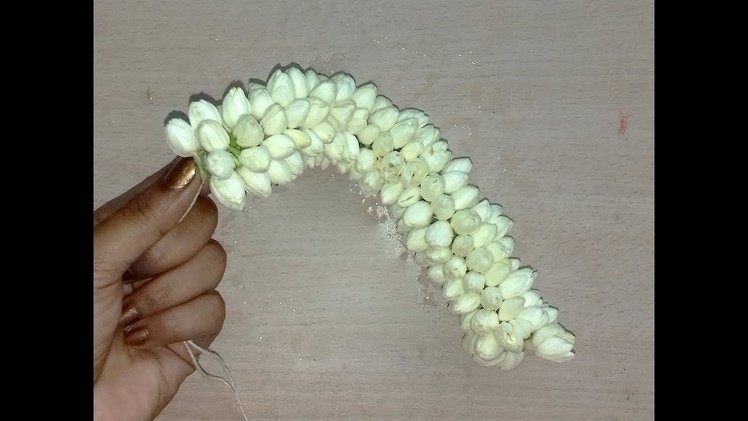 How to make jasmine flower garland in tamil | easy method to string malligai poo malai