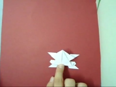 How to make origami jumping frog
