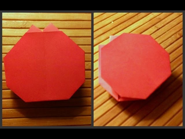 How to make origami tomato. Schemes of origami for children. Origami for Beginners