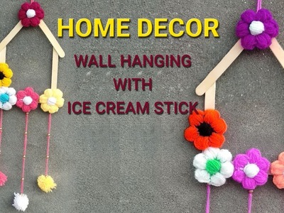 Ice cream Stick Crafts | Home Decor Make Wall Hanging With Ice cream Stick