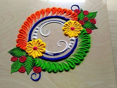 Independence day rangoli designs with tricolor by jyoti Rathod