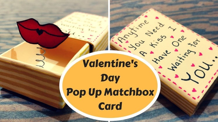 Love Theme Matchbox Pop Up card for Valentine's Day|| birthday gift for him