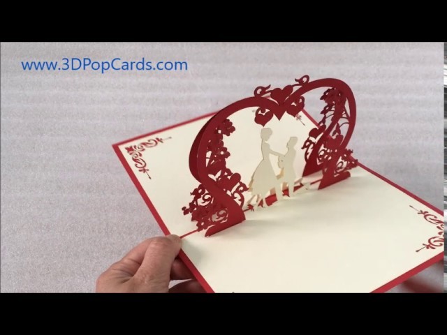 Marriage Proposal 3D Pop Up Greeting Cards on Birthday, Valentine, Engagement