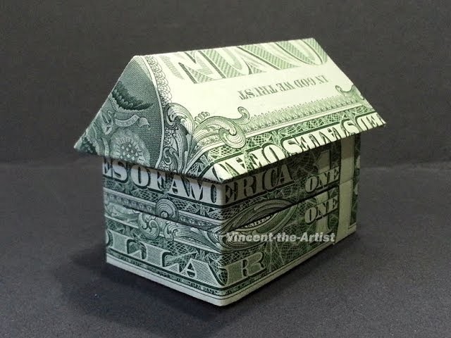 Money Origami House - Dollar Bill Art