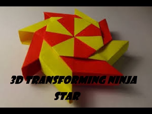 Origami 3D Transforming ninja star