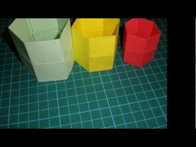 Origami lesson: Hexagonal prism.!