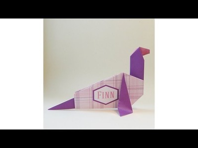 Origami Nessie babycard tutorial