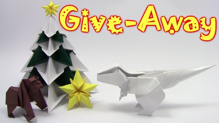 Origami T-Rex Give-Away  - Yakomoga Origami tutorial